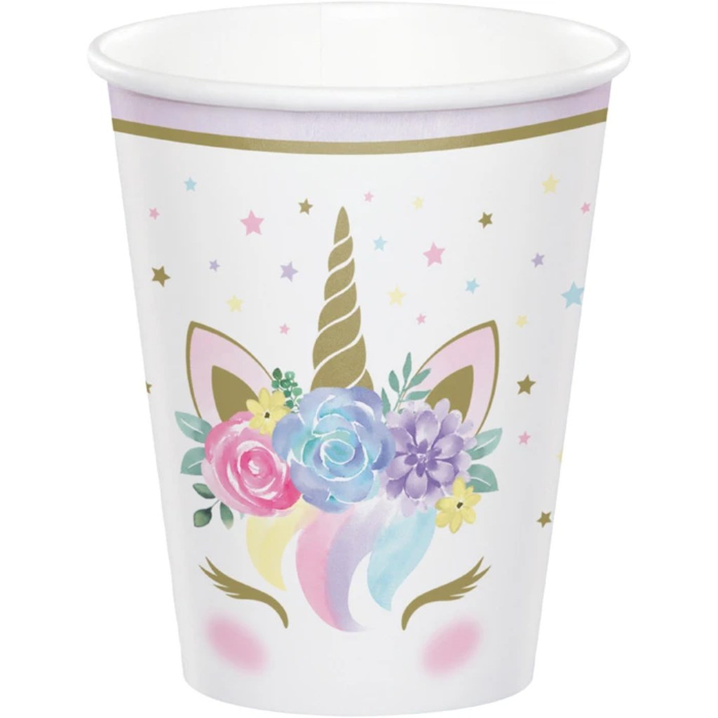 Unicorn Baby Cups 8ct, 9oz