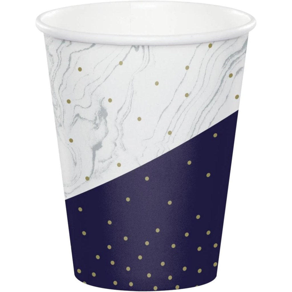 Navy and Gold Milestone Cups, 9oz