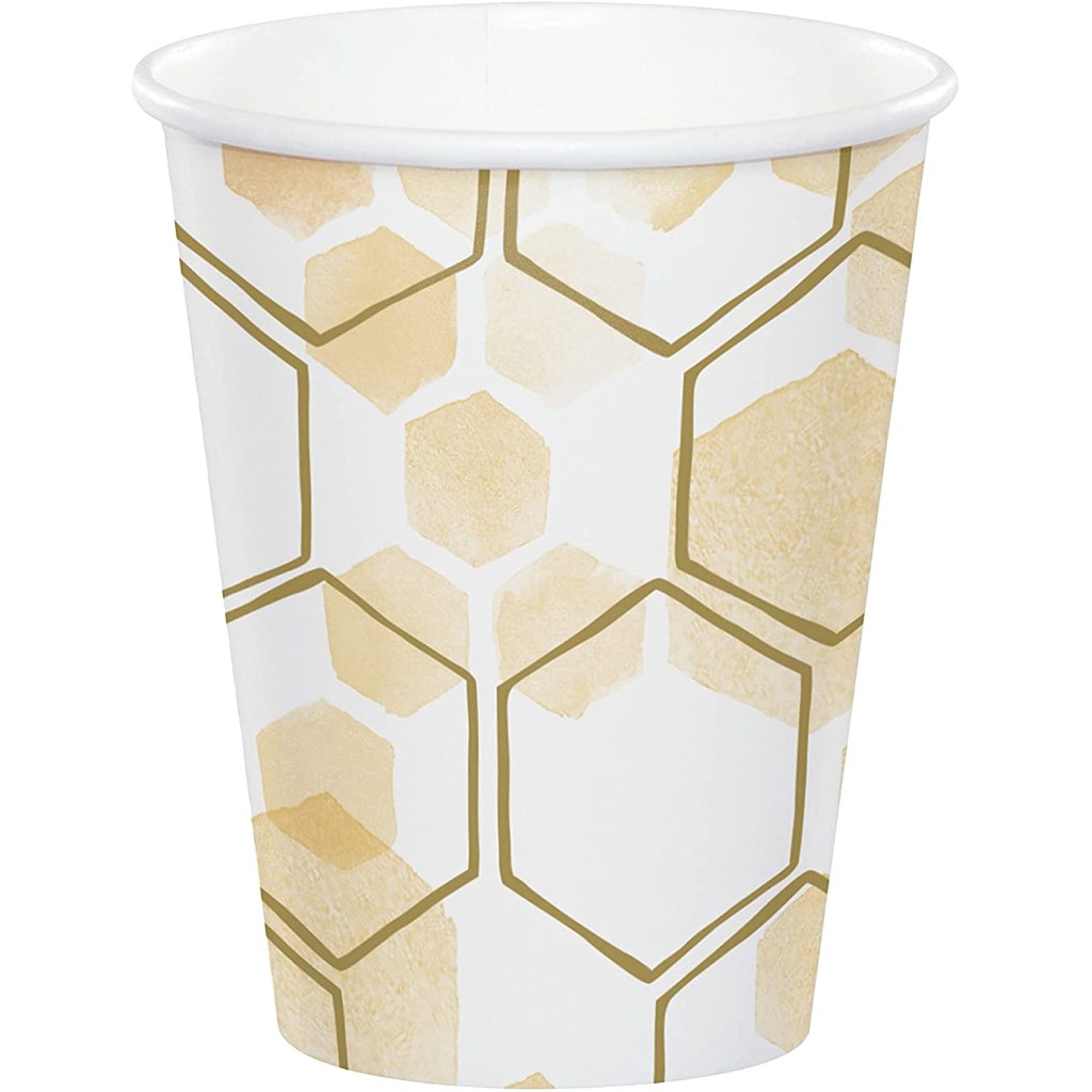 Honeycomb Foil Cups 8ct, 9oz