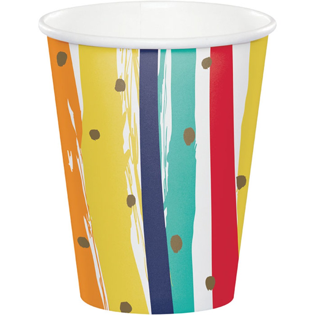 Birthday Stripes Cups, 9oz