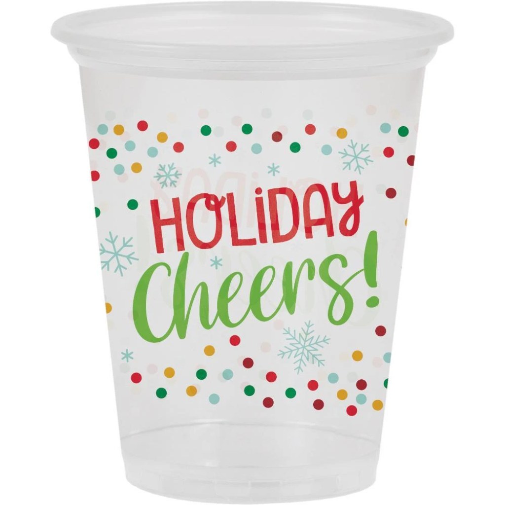 Holiday Fun Plastic Cups 8ct, 16oz