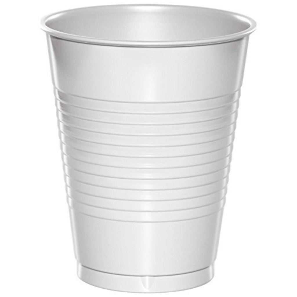 White Plastic Cups 12ct, 16oz