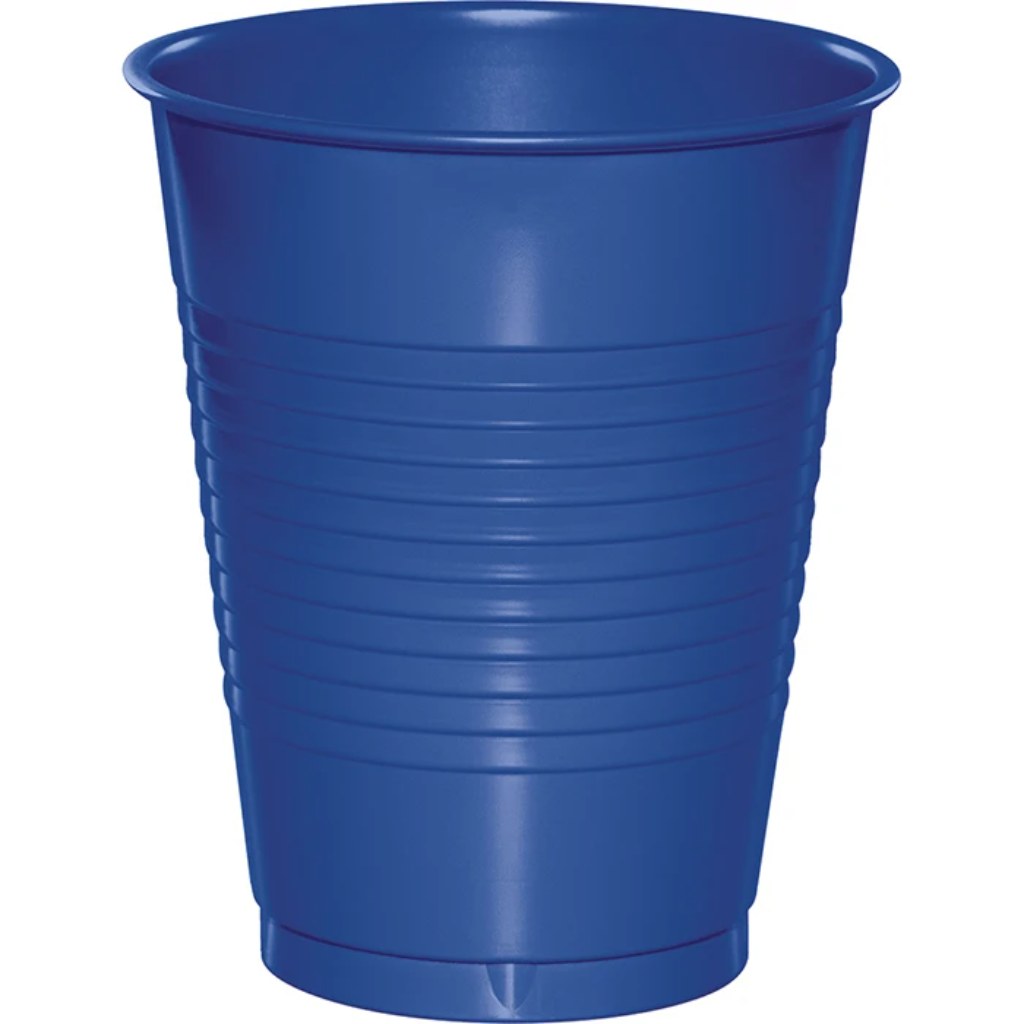 Cobalt Blue Plastic Cups 12ct, 16oz