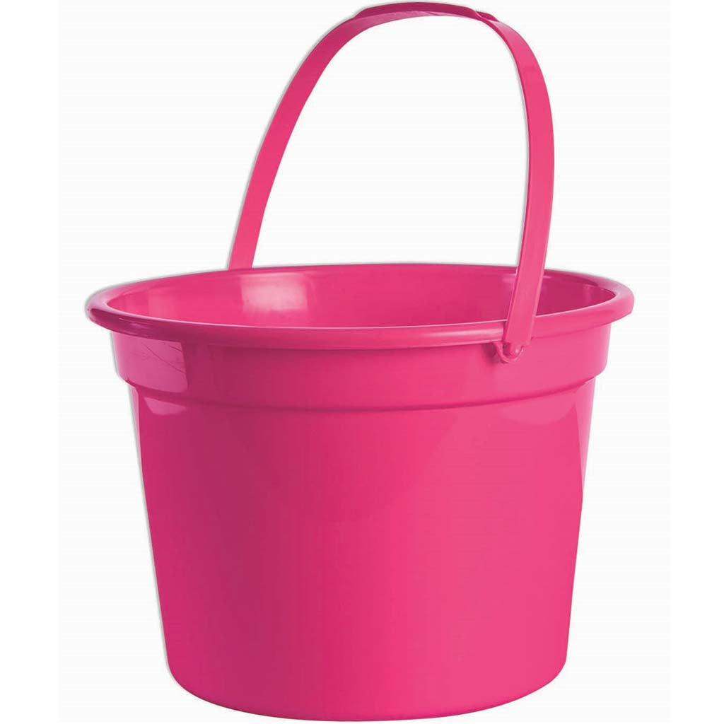 Hot Pink Plastic Pail