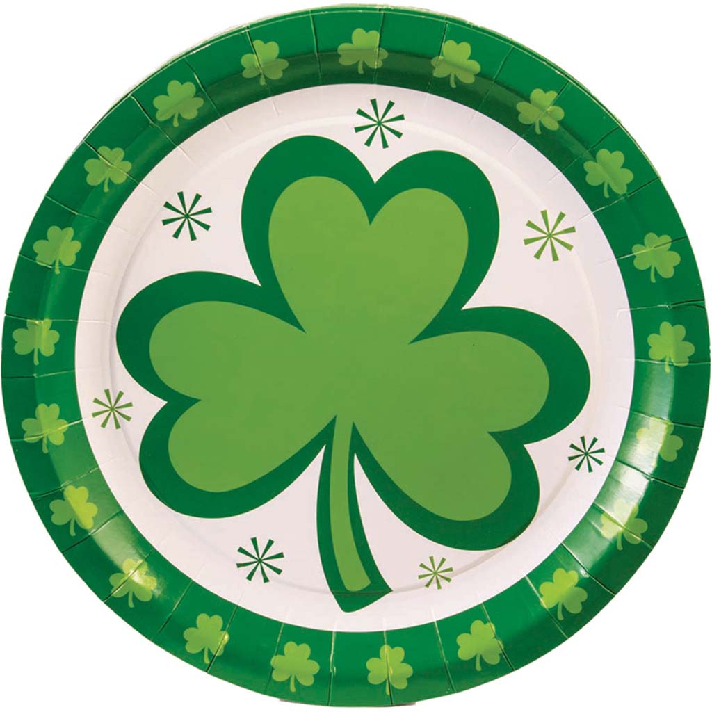 Shamrock Dinner Plates 9in