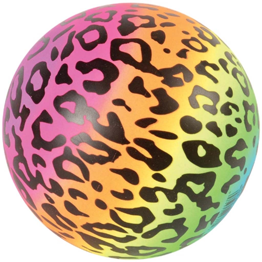 Rainbow Cheetah Print Ball, 6in