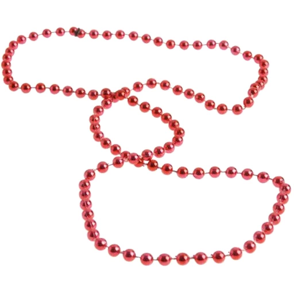 Metallic Red Beads, 4pc