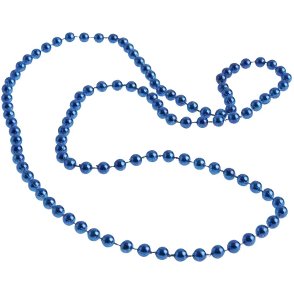 Metallic Blue Beads, 4pc