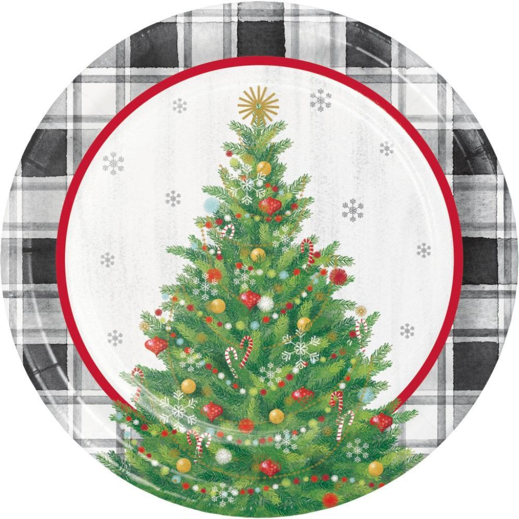 Holiday Tree Lunch Plates 8ct, 7in