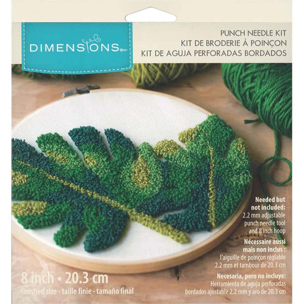 Dimensions 8 Leaves Punch Needle Kit