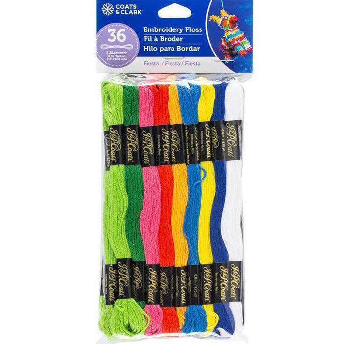 Coats & Clark 6-Strand Embroidery Floss 36/Pkg Fiesta
