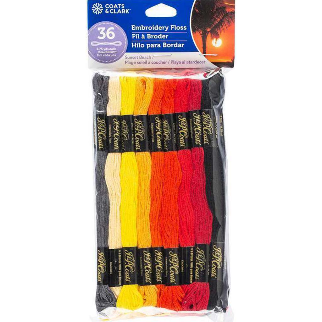 Coats &amp; Clark 6-Strand Embroidery Floss 36/Pkg Sunset