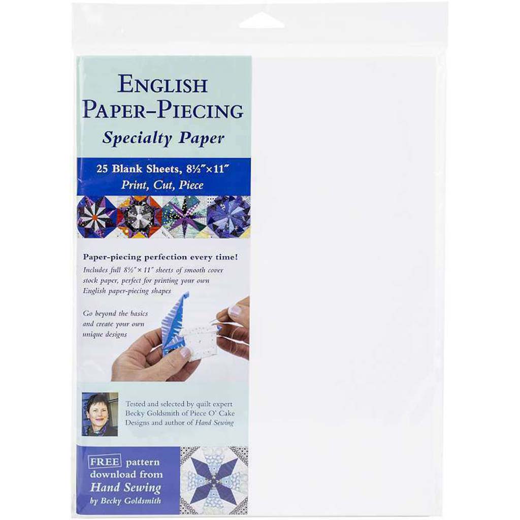 English Paper-Piecing Specialty Paper 8.5in x 11in 25/pkg