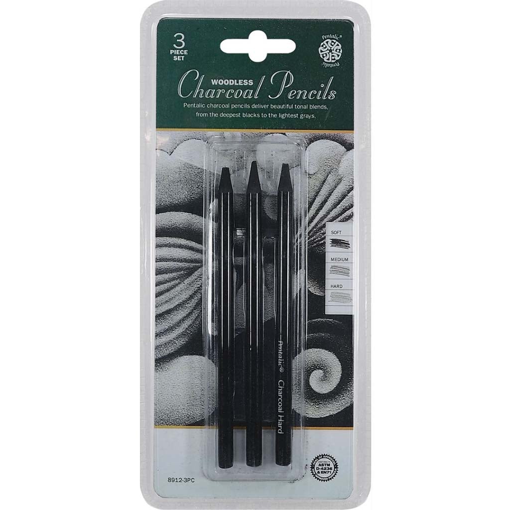 Woodless Charcoal Pencil Set 3