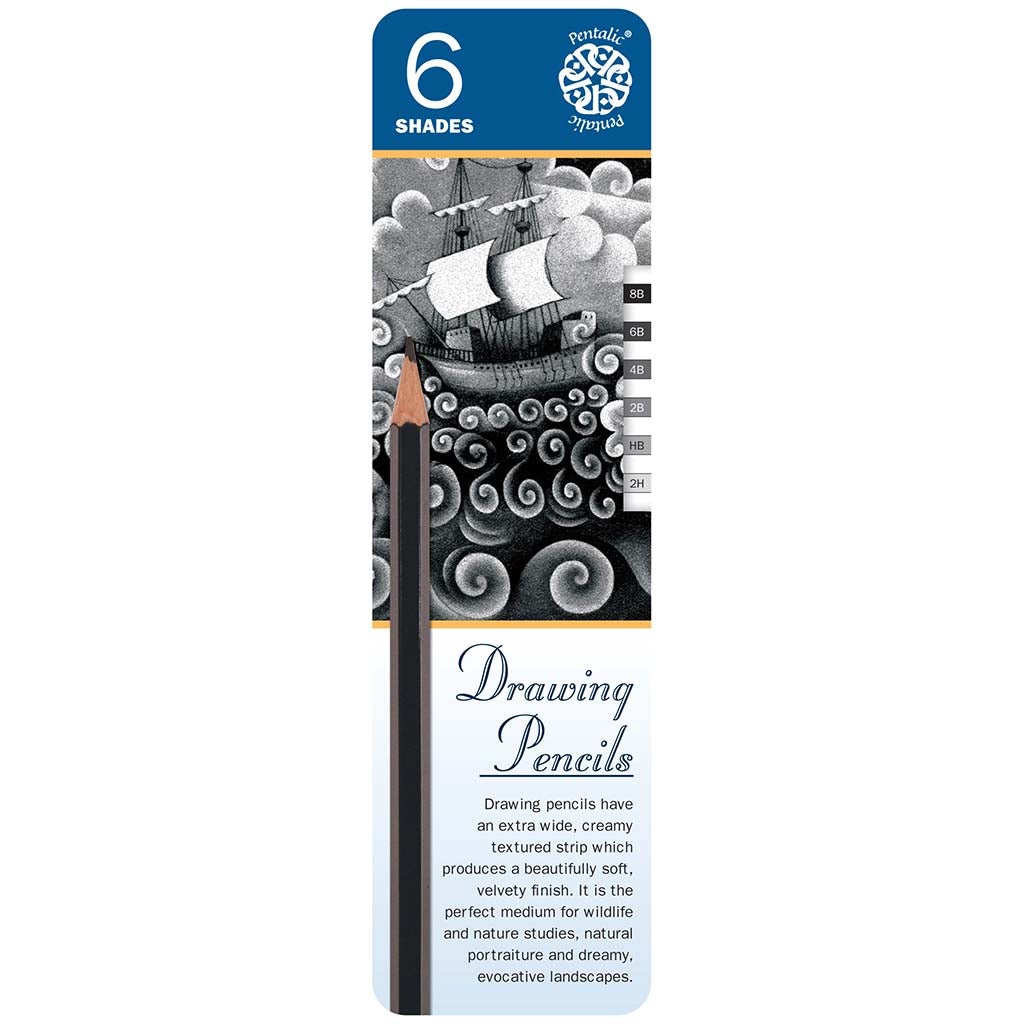 Graphite Drawing Pencil Tin Set of 6