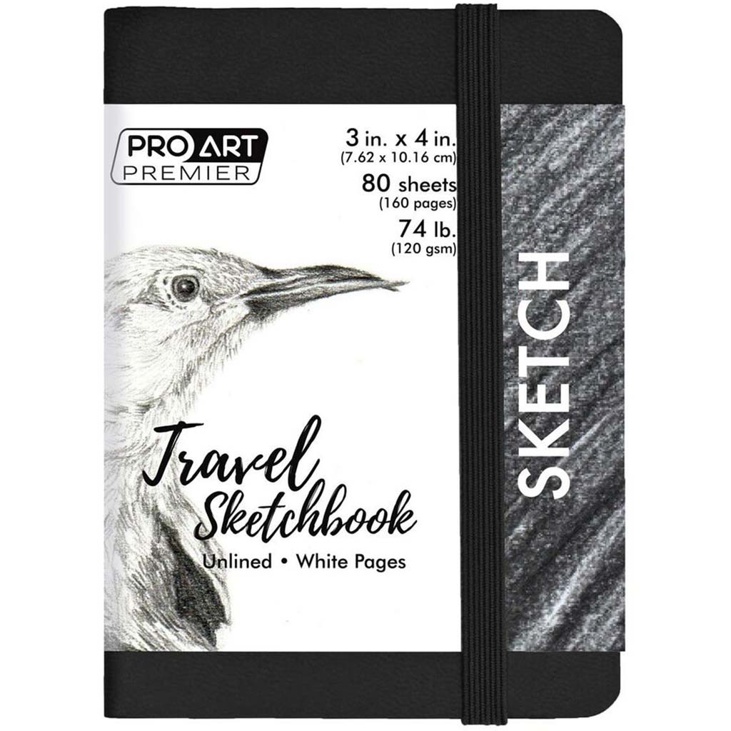 Travelers Sketch Book 3in x 4in Black