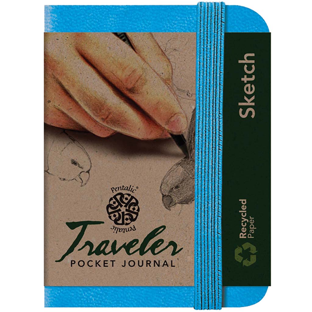 Traveler Sketch Pocket Journal 3in x 4in Bright Blue