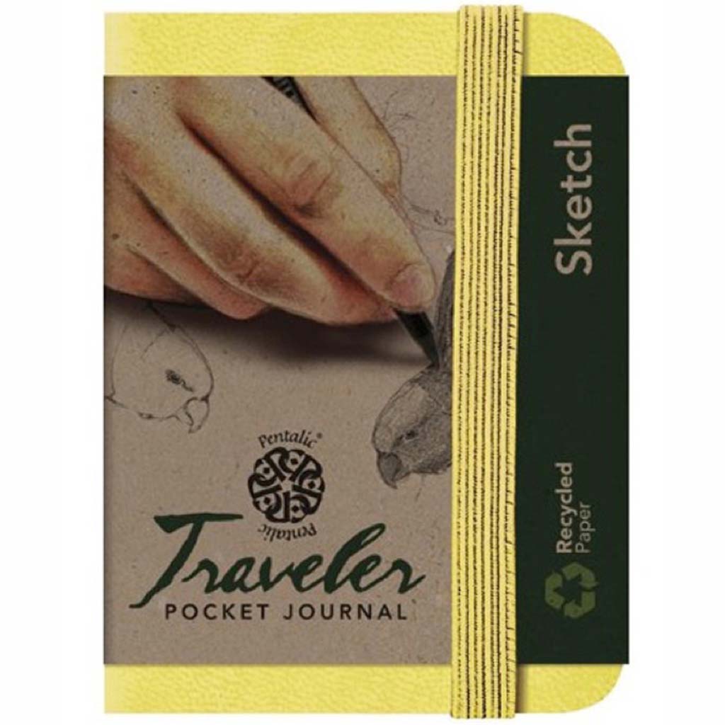 Travelers Pocket Journal 4in x 3in Citrine Yellow