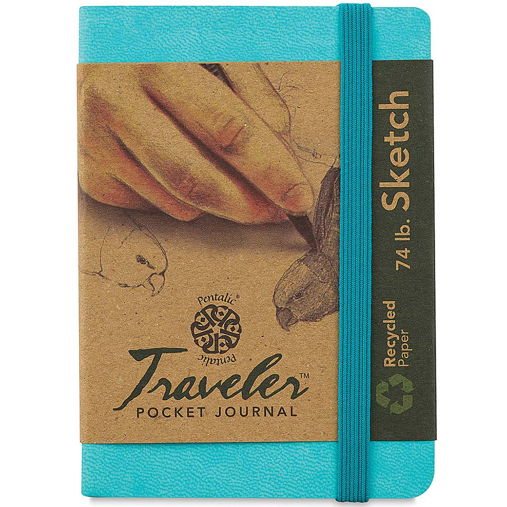 Traveler Sketch Pocket Journal 3in x 4in Turquoise