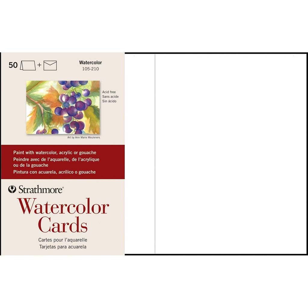 Watercolor Cards &amp; Envelopes 5in x 6.875in 50/Pkg