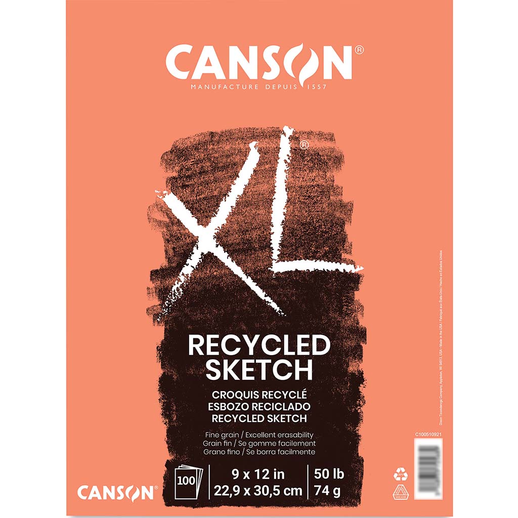 XL Recycled Sketch Pad 9in x 12in 100sheets