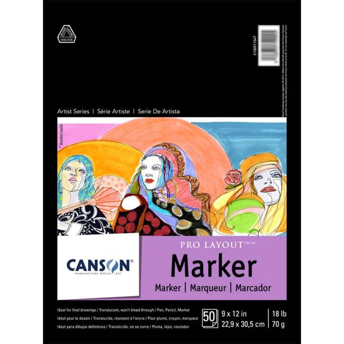 Pro Layout Marker Pad 9in x 12in 50 Sheets