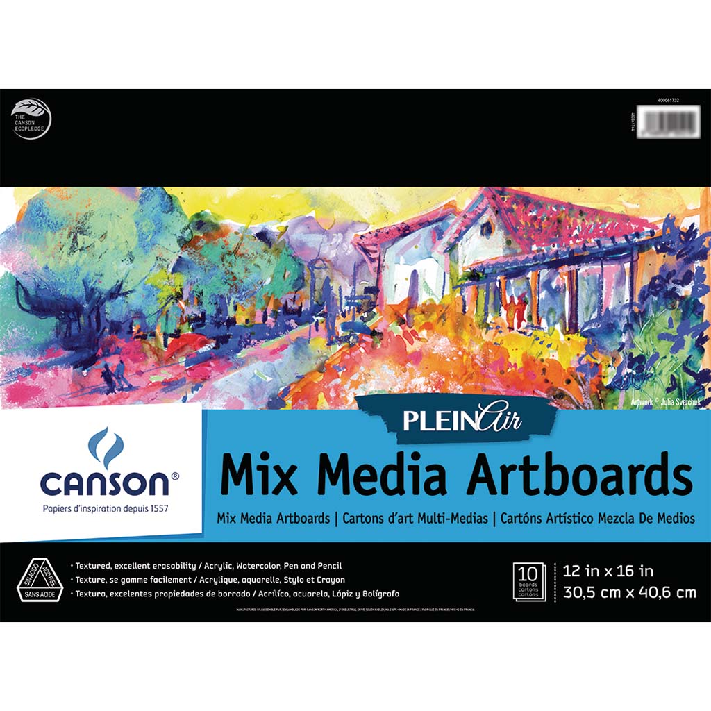 Plein Air Mix Media Artboard Pads 12in x 16in 10 Sheets
