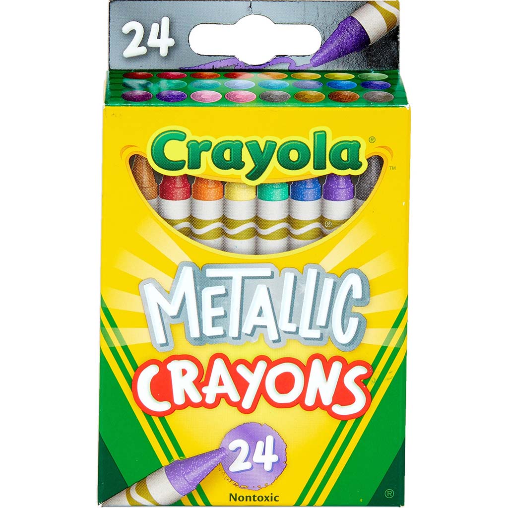 Crayola Crayons Metallic, 24ct