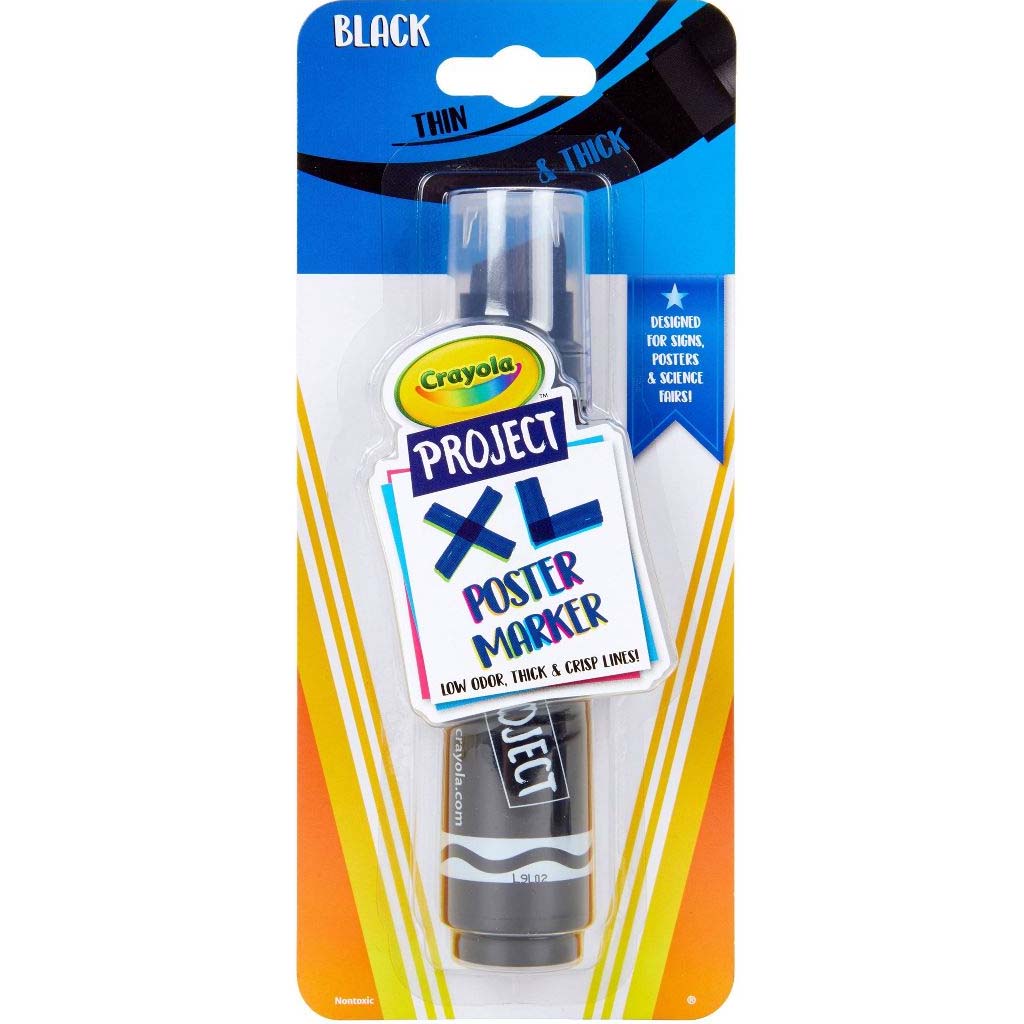 crayola project xl poster marker, black - Creative Minds