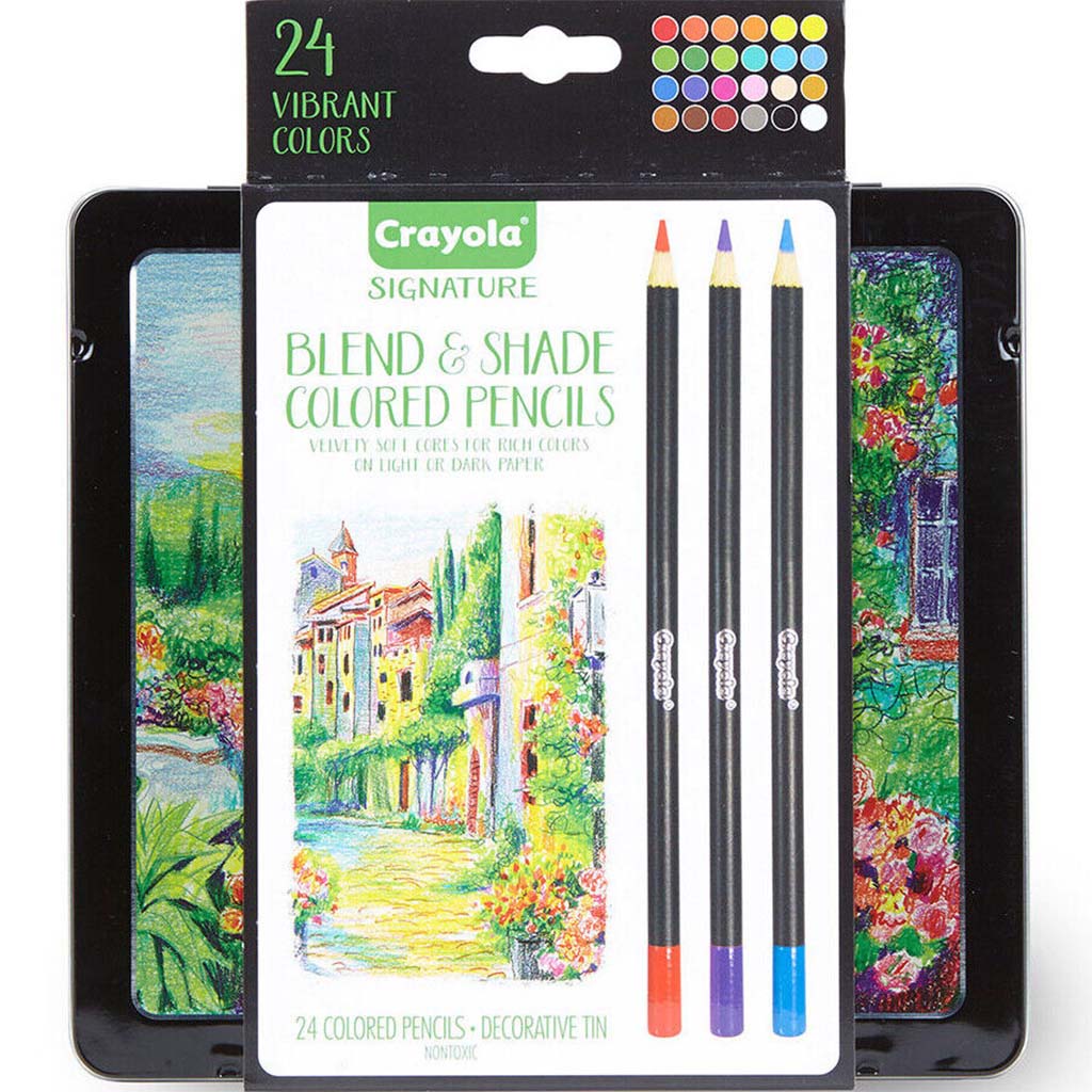 Crayola Signature Blend &amp; Shade Colored Pencils, Set of 24