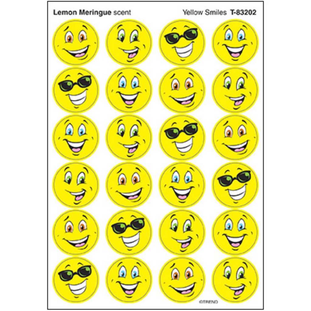 Smiles Lemon Scent Stickers Yellow 