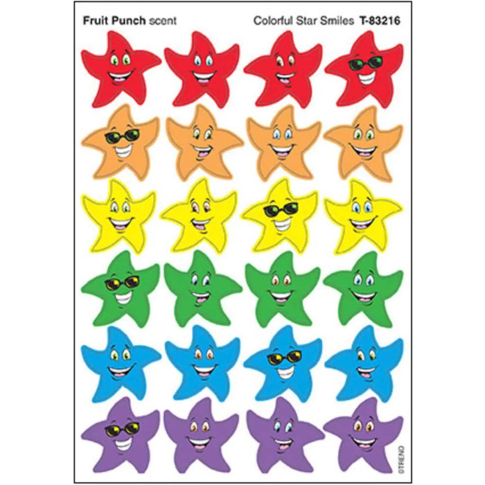 Colorful Star Smiles Stickers 