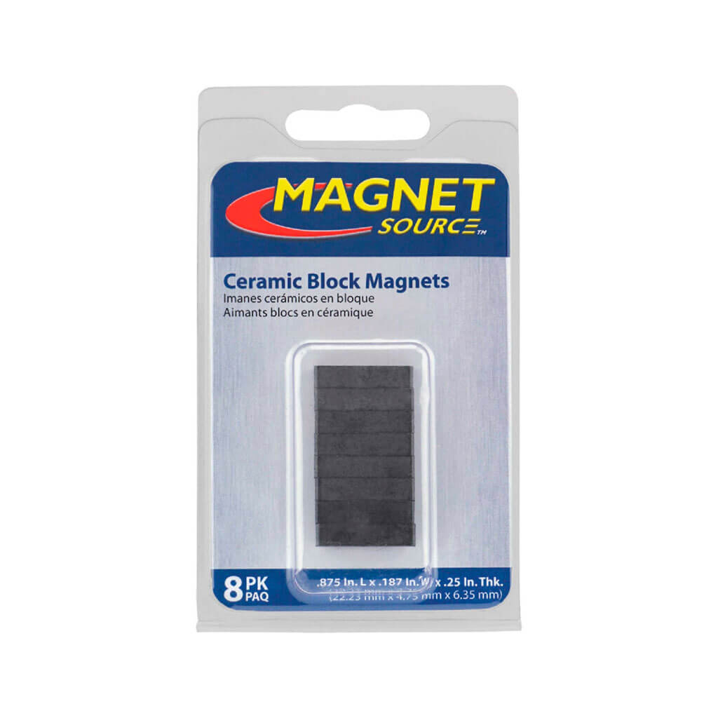 Ceramic Block Magnets 8 Pack