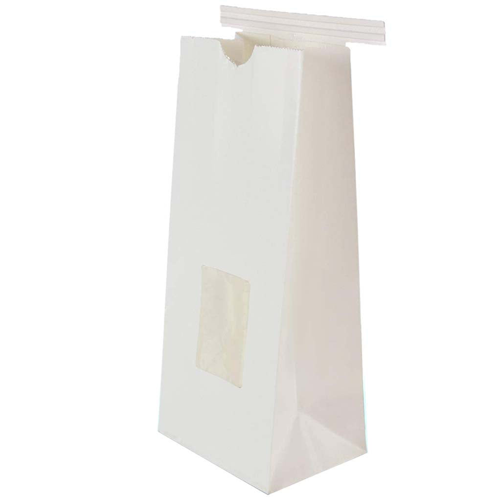 White Bag with Window 25/Pkg 1/2lb