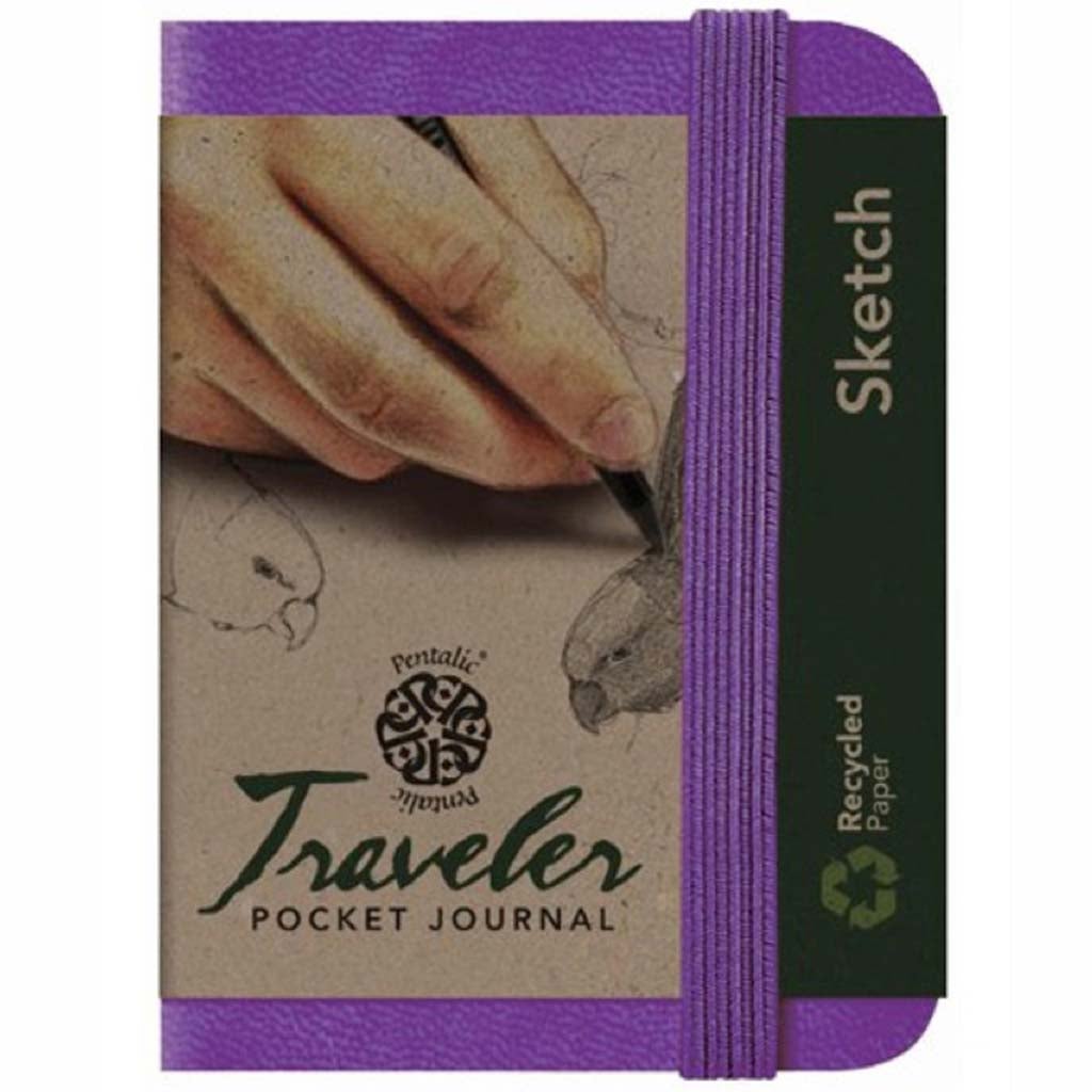 Travelers Sketch Book 3in x 4in Purple