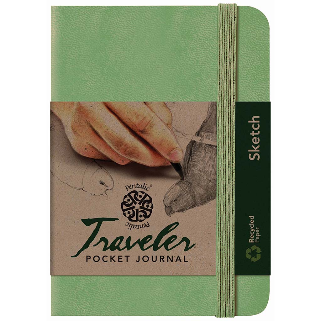 Traveler Sketch Pocket Journal 4in x 6in Olive Green
