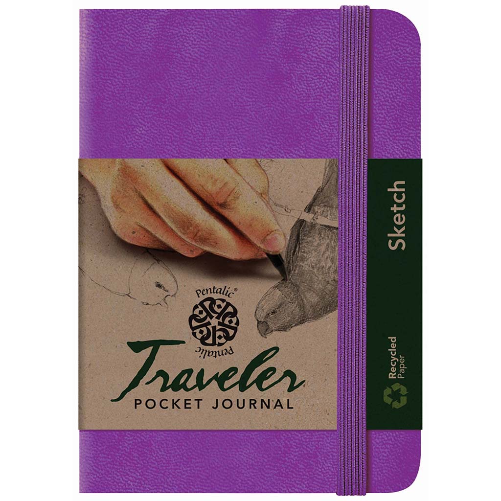 Travelers Pocket Journal 6in x 4in Purple