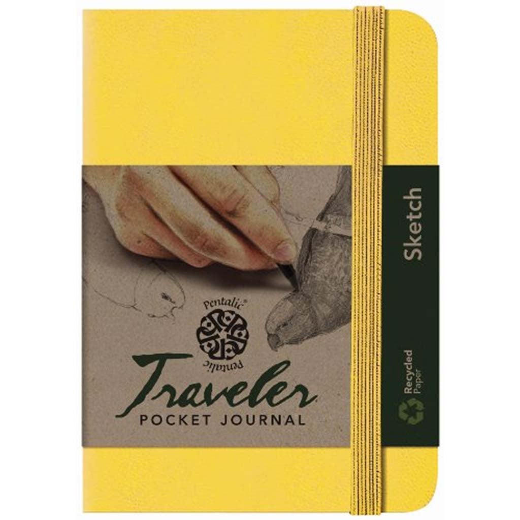 Travelers Sketch Book 4in x 6in Yellow Gold