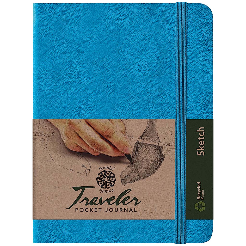 Travelers Sketch Book 6in x 8in Bright Blue