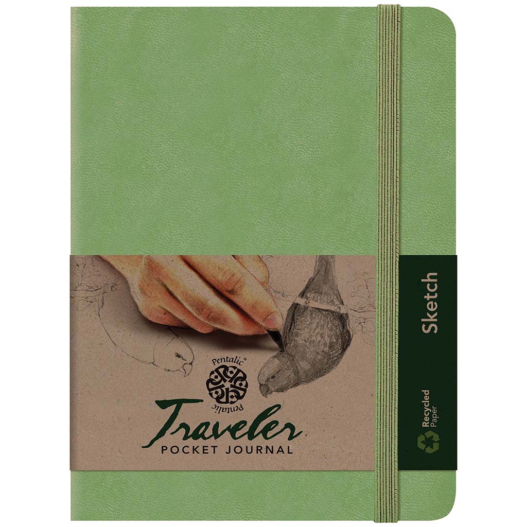 Travelers Sketch Book 6in x 8in Olive Green