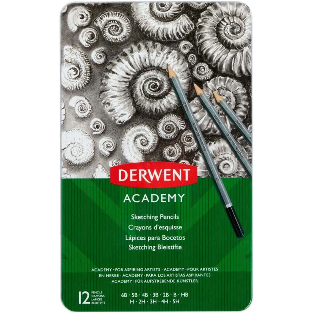 Derwent Pencil Tin Sketching Pencil Set 12