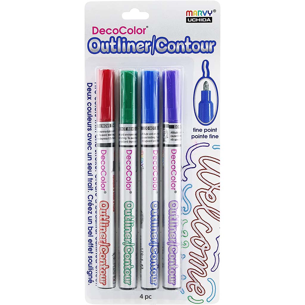 DecoColor Outliner Paint Marker Set 4/Pkg