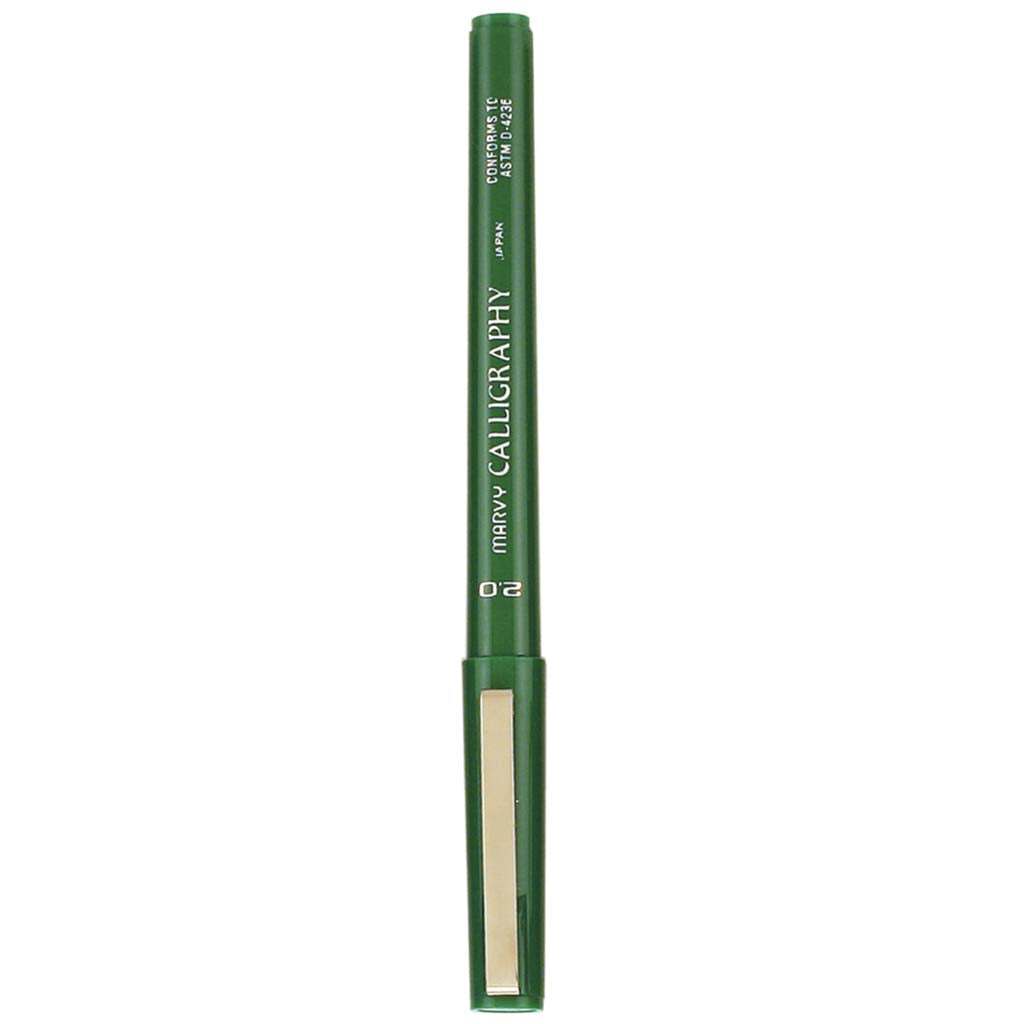 Marvy Calligraphy Pens Fine Point 2mm Green