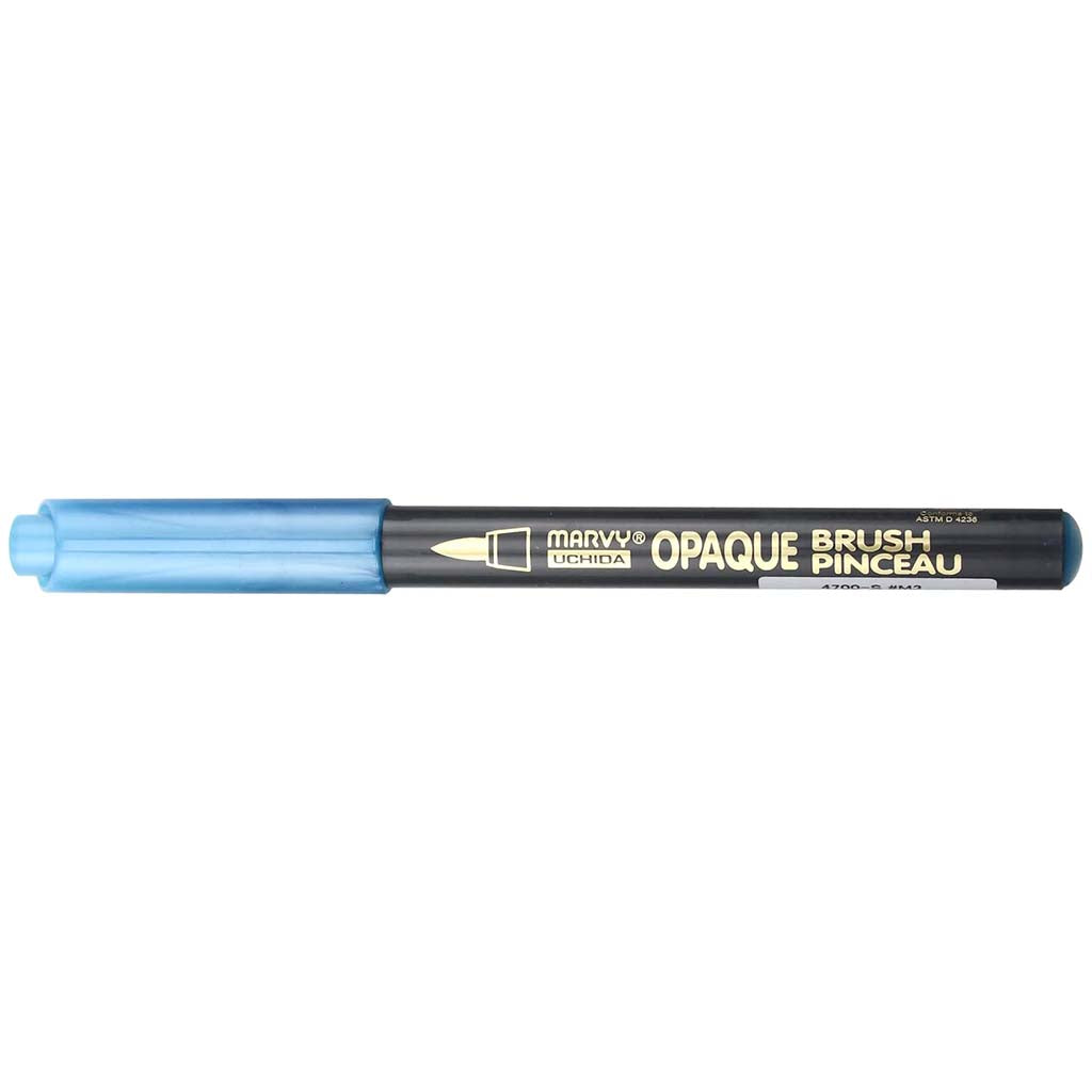 Marvy Uchida Opaque Brush Marker Metallic Blue