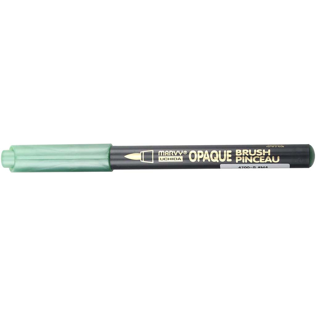 Marvy Uchida Opaque Brush Marker Metallic Green