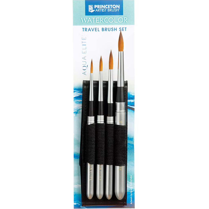 Neptune & Aqua Elite Watercolor Travel Brush AquaElite Sets of 4