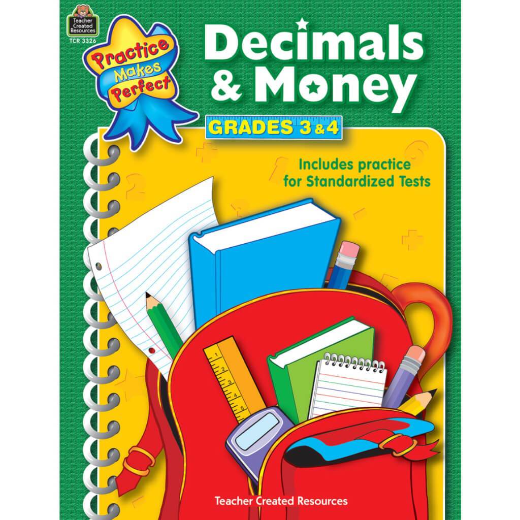 Decimals &amp; Money Book Grade 3-4 