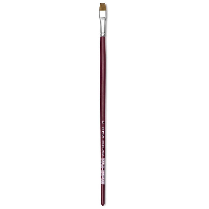Da Vinci Kolinsky Red Oil Sable Brush Bright Long Handle Size 10