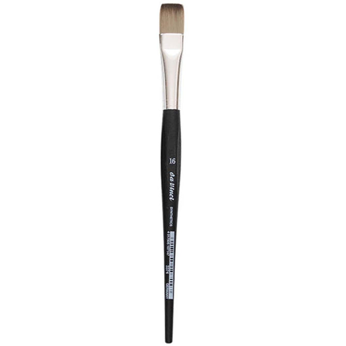 Synthetic Brush Flat Elastic Gray Synthetic Fibres Size 16