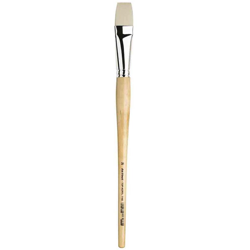 Da Vinci Top Acrylic Synthetic Brush Flat Long Handle Size 28